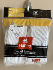 vintage hanes over the calf tube socks boys size 9-1 1/2 deadstock NIP USA made