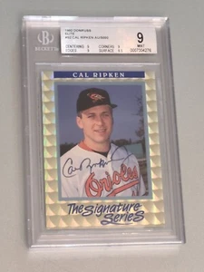 CAL RIPKEN JR AUTO BGS 9 1992 DONRUSS ELITE SIGNATURE S2 FULL AUTOGRAPH ON CARD - Bild 1 von 2