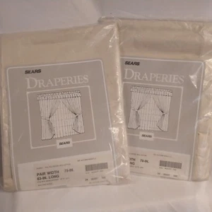 Sears Draperies Balloon Shade Autumn Wheat 63 Inches Long, Pair Width 78 inches - Picture 1 of 10