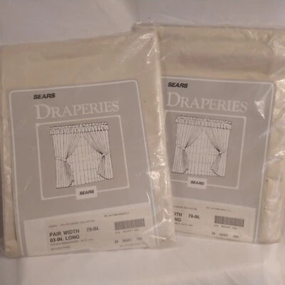 Sears Draperies Balloon Shade Autumn Wheat 63 Inches Long, Pair Width 78 inches - Image 1 of 4