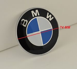 STEMMA ADESIVO BMW 74 MM LOGO BMW COFANO ANTERIORE ADESIVO BMW POSTERIORE 2 PIN