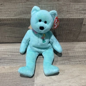 Vintage TY Beanie Baby "ARIEL" Bear 2000 EN MEMORIA DE ARIEL GLASER 1ª Edición - Imagen 1 de 6