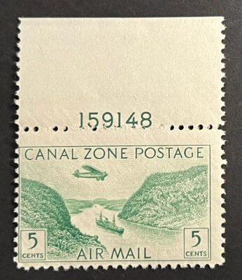 Travelstamps: 1931 Canal Zone Stamps Scott #C7, 5¢ Airmail Mint MNH OG *NUMBERED - Image 1 of 4