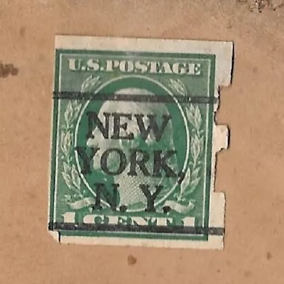 1c Washington New York NY Precancel Schermack III perf Hamilton Institute Cover - Image 1 of 3