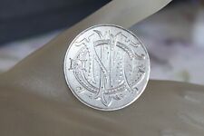 Rare ART NOUVEAU Collectible 1879 E Pluribus Silver Coin Pin ORNATE MONOGRAM 25g