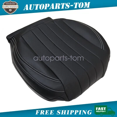 Cubierta de asiento de cuero negra para parte inferior del conductor negra para Mercedes Benz E300 E350 E400 17-20 Foto 1 de 4