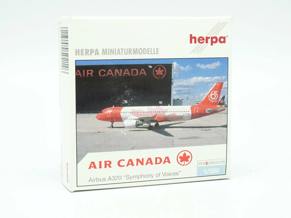 Herpa Airplane Airlines 1/500 - AIRBUS A320 Symphony Of Voices Air Canada Foto 1 de 1