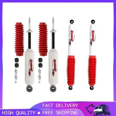 Комплект передних и задних амортизаторов Rancho для Nissan Frontier Xterra с подъемником 0 дюймов - Изображение 1 из 4