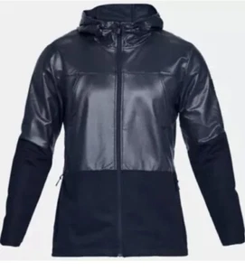 STORM UNDER ARMOUR Windbreaker Jacket Coat UA Blue Zip Hoodie Mens XL $119 - Picture 1 of 6