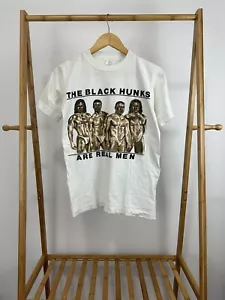 Camiseta de Colección The Black Hunks Are Real Hombres Gay Sexy Buff Gimnasio Fitness Talla M - Imagen 1 de 6