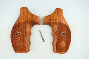 smith and wesson Grips,s&w grips,J Frame,Round Butt,Revolver grips,rosewood - Picture 1 of 6