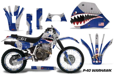 DirtBike Graphic Stickers +#PLT/RIM Decals For Honda XR600R 1991-2000 WARHAWK U — 第 1/2 张图片