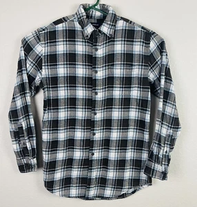 Croft & Barrow Herren Langarm Knopfleiste Flanell braun kariert Small CC1 - Bild 1 von 10