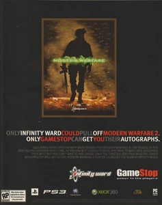 Modern Warfare 2 GameStop Póster Sorteo Promo Anuncio Impreso - 9" x 10.75" Efímero - Imagen 1 de 1