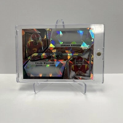 2023 Leaf Metal Caleb Williams Jordan Addison Crystal Pigskin 1/1  - Image 1 of 2