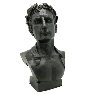 Schwarze Büste von Atticus zeitloses Dekor elegant raffiniert 11" Ausstellungsstück - Bild 1 von 6