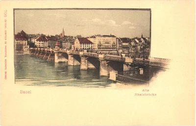 Lucerna Suiza Torre de Agua Capilla Puente Castillo Gütsch Postal de Colección Foto 1 de 2