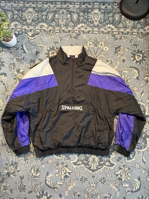 Vintage 90s Spalding Pullover Windbreaker Jacket Grape Purple Teal XL - Image 1 of 3
