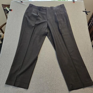 Ralph Lauren Dress Pants Mens 40x30 Classic Fit Pleated Front Gray Plaid Trouser - Picture 1 of 14