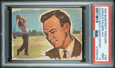 Arnold Palmer 1965 Bancroft Tiddlers #26 Giants of Sport Piggott Back RC PSA 9 - Image 1 of 3