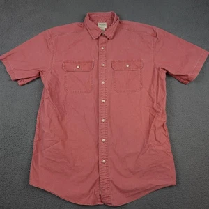 LL Bean Sun Washed Canvas Hemd Herren Large Tall Rot Traditional Fit Kurzarm - Bild 1 von 10