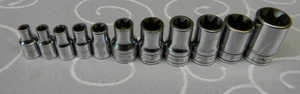 SNAP-ON 11PC COMBINATION DRIVE TORX E4-E18 SHALLOW SOCKET SET #210AFLEY - Picture 1 of 5