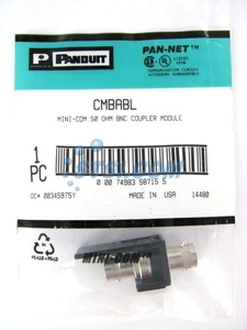 Panduit CMBABL Mini-Com 50 Ohm BNC Module, Black ~STSI - Picture 1 of 2