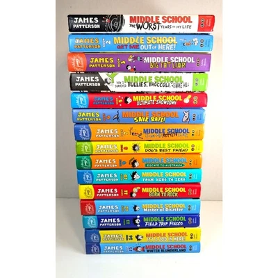 Near Complete Set MIDDLE SCHOOL Books Series by James Patterson vol.1-15 HC - Image 1 of 3