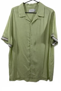 Topman Light Green Collared Shirt Size Large Smart Casual Men’s Button-Up Summer - Picture 1 of 5