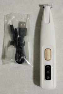 Pet Dog Cat Electric Paw Trimmer Rechargeable LED Light Hair Shaver Low Noise - Picture 1 of 10