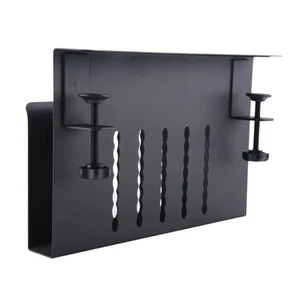 Steel Desk Side Organizer ClampOn Laptop Holder with Pen Storage for Office - Picture 1 of 7