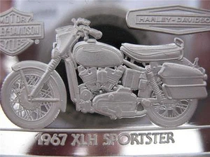 1,4-OZ.999 PURE SILVER 1967 SPORTSTER 9OTH ANNIV HARLEY DAVIDSON BARREN BARREN +GOLD - Bild 1 von 10