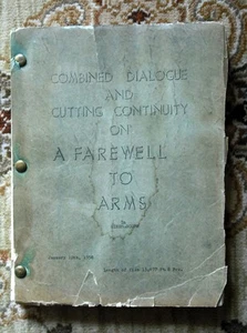 1958 FAREWELL TO ARMS - DIALOGUE & CUTTING CONTINUITY - 18 REEL MOVIOLA SCRIPT - Picture 1 of 7