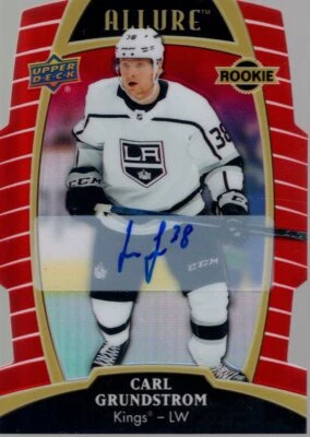 2019-20 Upper Deck Allure Auto Red Rainbow #73 Carl Grundstrom /349 - NM-MT - Image 1 of 2