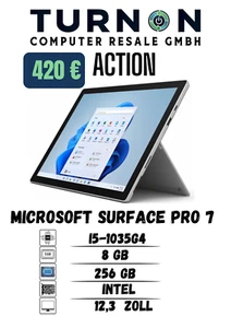 Microsoft Surface Pro 7 I i5-1035G4 I 8 GB I 256 GB I DE Tastatur - Bild 1 von 5