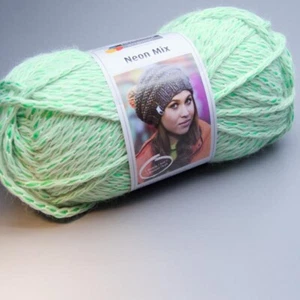Schachenmayr Neón Mezcla 170 Natur-Neon Verde 150g Lana (Pro 100G) - Imagen 1 de 2