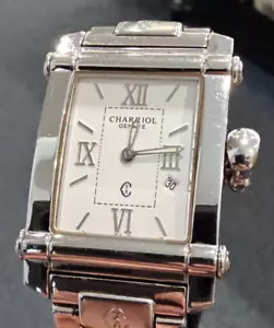 Reloj suizo Philippe Charriol Columbus de cuarzo de acero inoxidable CCSTRH2 usado - Imagen 1 de 16