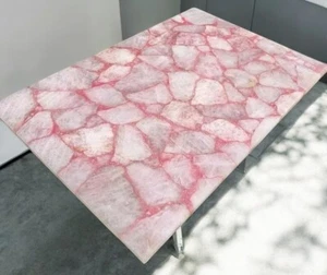 36" x 24" Rose Quartz Table Top Home Decor Piece - Picture 1 of 11