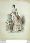 Gravure De Mode Le Coquet 1888 N°1392