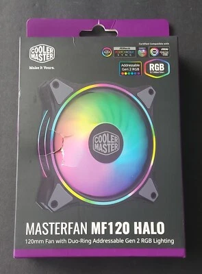 Cooler Master Fan Mf120 Halo 120mm Duo Ring Gen 2 RGB Lighting. New. - Image 1 of 4