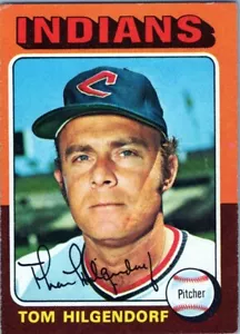 1975 Topps #377 Tom Hilgendorf Cleveland Indians VG - Picture 1 of 2