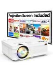 QKK Mini Projector Bluetooth  With Screen, 6500 Lumens Mini Projector 1080P...
