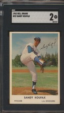 1962 Bell Brand #32 Sandy Koufax Dodgers HOF SGC 2 Good NICEST 2 EVER WOW OMG