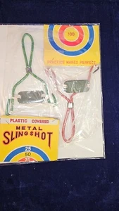 VINTAGE 1960'S DIME STORE METAL SLING SHOT TOYS - PLASTIC COVERED - Picture 1 of 1