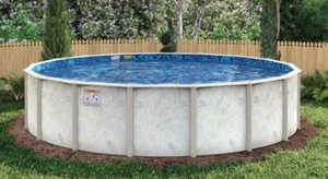 27' X 52" DEEP STEEL ABOVE GROUND POOL~FILTER/PUMP~LADDER~UNIBEAD LINER - Picture 1 of 9
