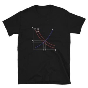 Camiseta Equilibrio Oferta y Demanda Camiseta Económica Estudiante Maestro Regalo Camiseta - Imagen 1 de 11