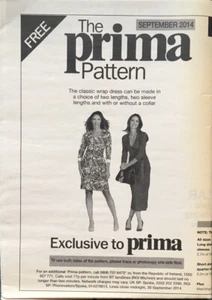 PRIMA SEWING PATTERN LADIES CLASSIC WRAP DRESS IN TWO LENGTHS TO FIT SIZES 10-20 - Picture 1 of 2