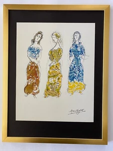 MARC CHAGALL + 1971 BEAUTIFUL SIGNED PRINT FROM FRANCE + BALLET + FRAMED - Picture 1 of 4