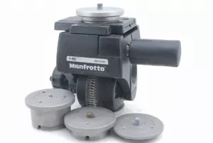 Manfrotto 400 Testa 3 Vie Ingranaggi Treppiede Pan Inclinazione con 4 Piastre *QW7 - Foto 1 di 9