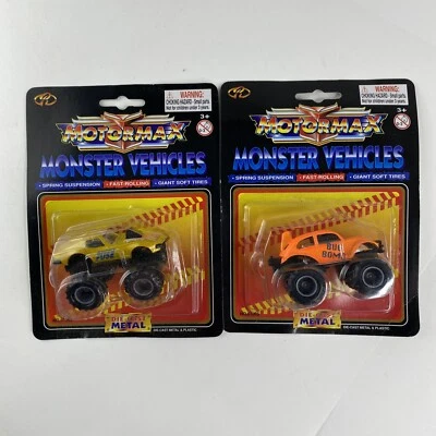 Motor Max Monster Truck Chevrolet Corvette Fusible Corto y VW Bug Bomb Lote de 2 Foto 1 de 4